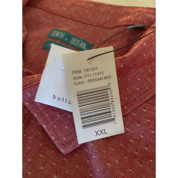 Tenth + Ocean Men’s Washable Linen Red Button Up New With Tags Size XXL - Picture 13 of 15